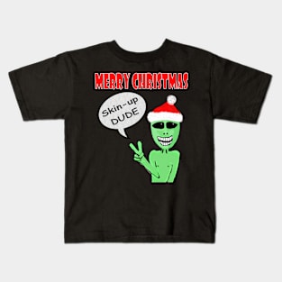 Funny Christmas Alien Kids T-Shirt